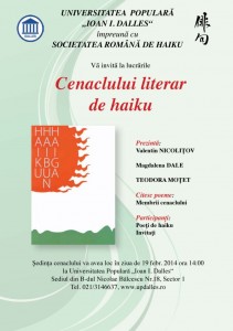 Cenaclu literar de haiku 19.02.2014 UP Dalles