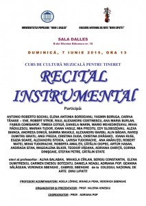 recital instrumental 7 iunie 2015
