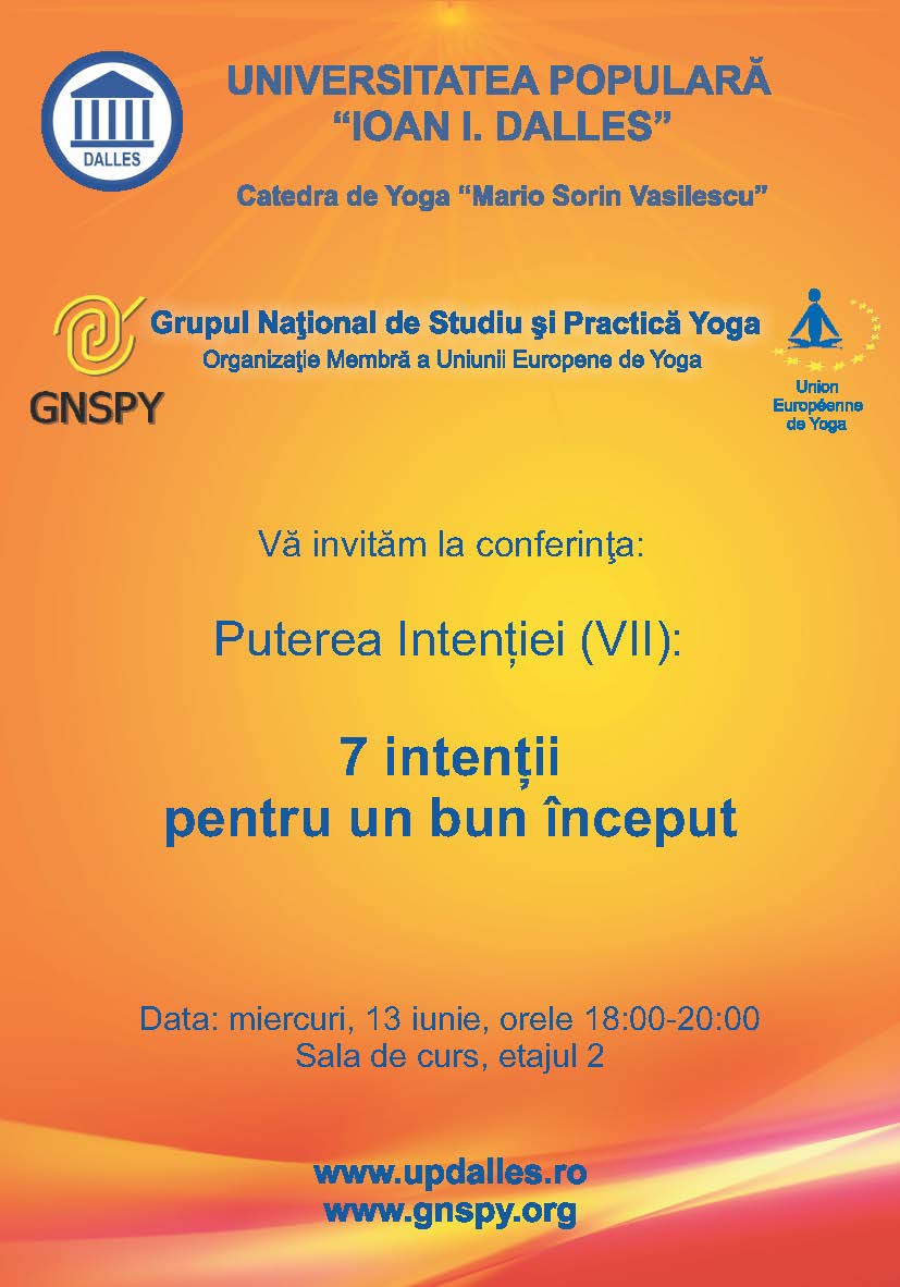 Puterea Intenției (VII): „7 intenții pentru un bun început”