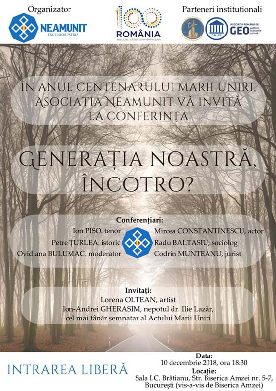 Conferință de Centenar - Generația noastră, încotro?