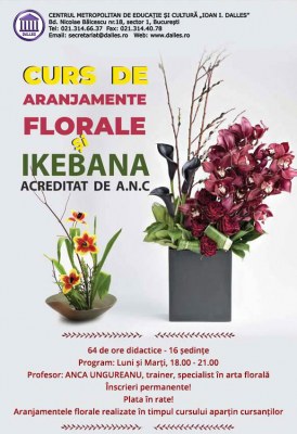 Curs de Aranjamente florale si ikebana – Modul 2021