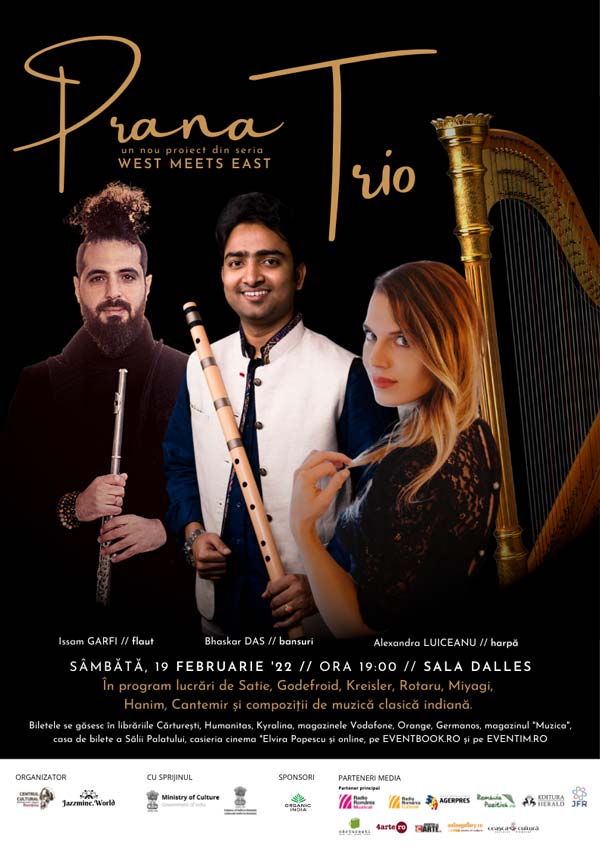 Concert PRANA TRIO 19 februarie 2022 la Sala Dalles