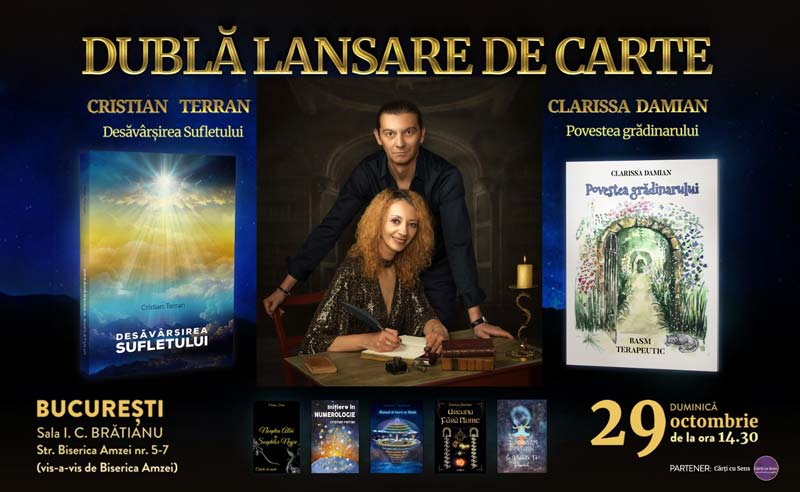 Dublă lansare de carte - Cristian Terran și Clarissa Damian