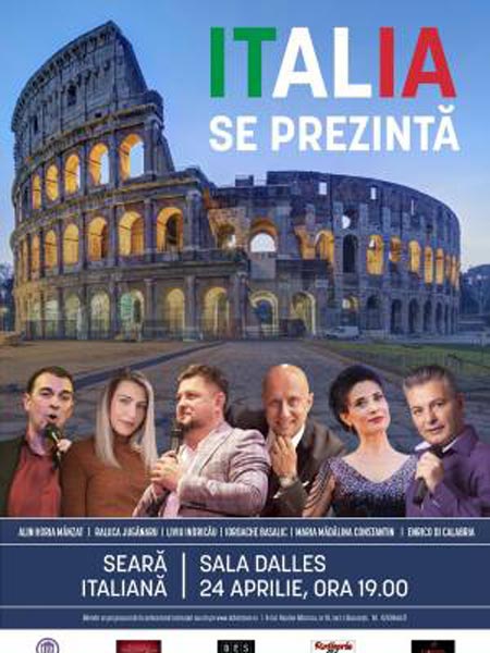 ITALIA se prezintă - Seară italiană la Sala Dalles