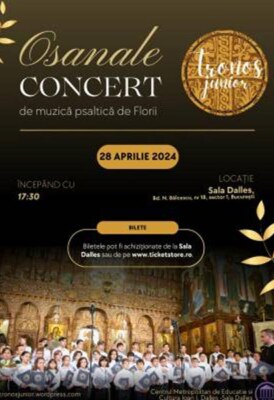 <span class="entry-title-primary">Osanale – Concert de muzică psaltică de Florii – Tronos Junior</span> <span class="entry-subtitle">28.04.2024, ora 17.30</span>