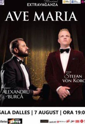<span class="entry-title-primary">AVE MARIA – concert special cu tenorul Ştefan von Korch şi pianistul Alexandru Burcă</span> <span class="entry-subtitle">7.08.2024, ora 19.00</span>