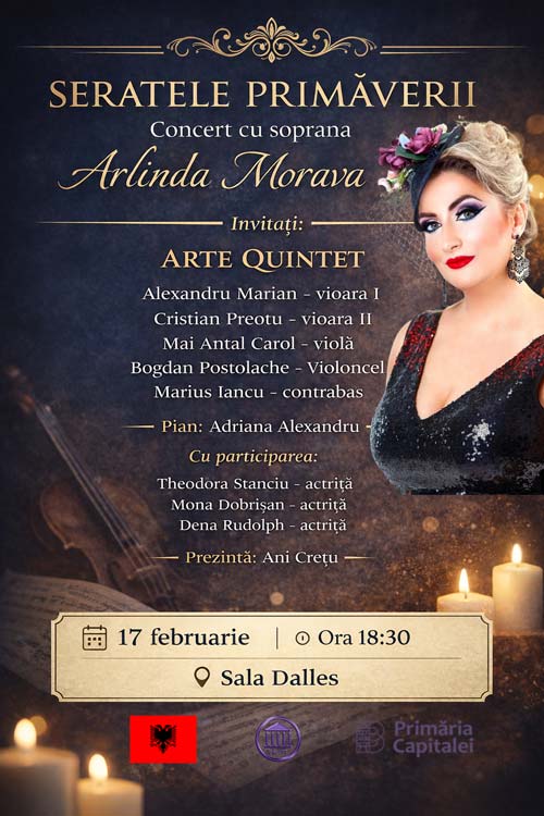 Seratele Primăverii cu soprana Arlinda Morava